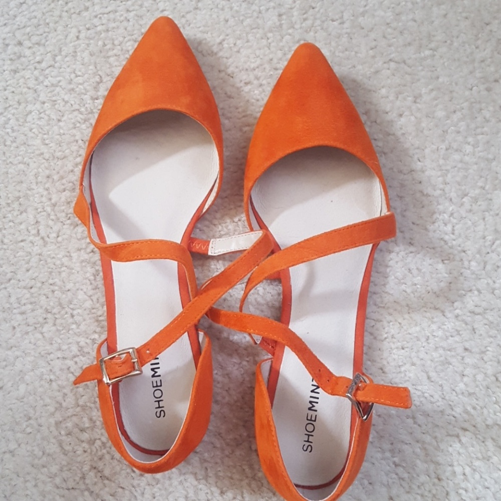 Orange Flats with Straps